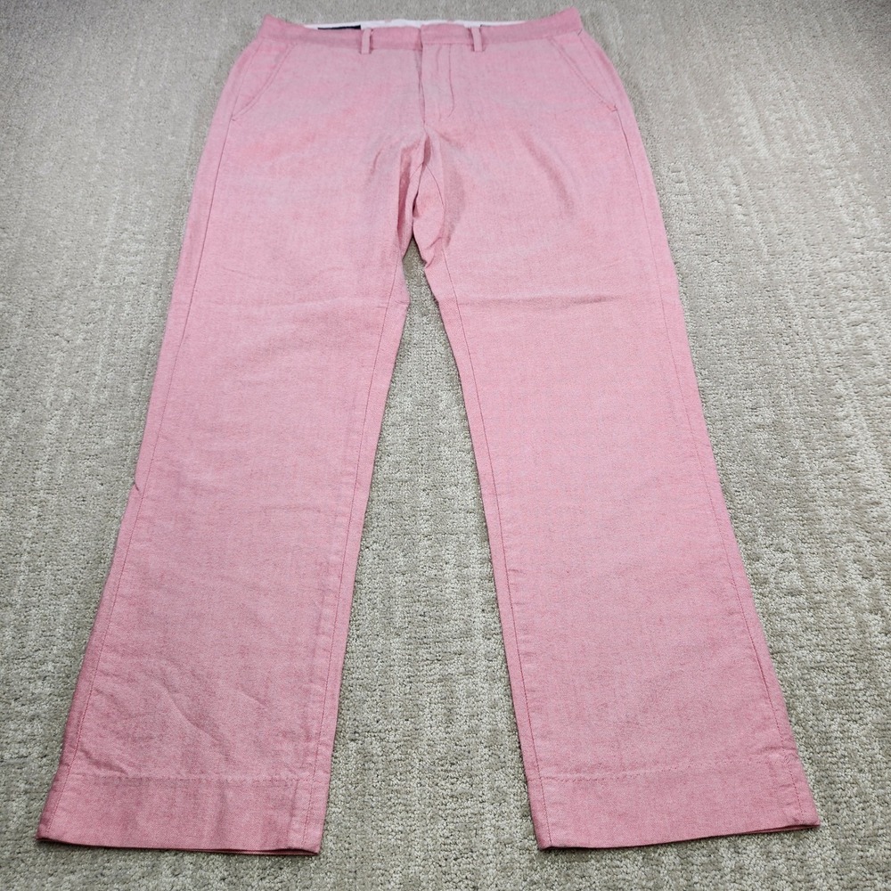 J Crew Pants Men 30x30 Slim Bedford Oxford Trouser Pink High Rise Preppy